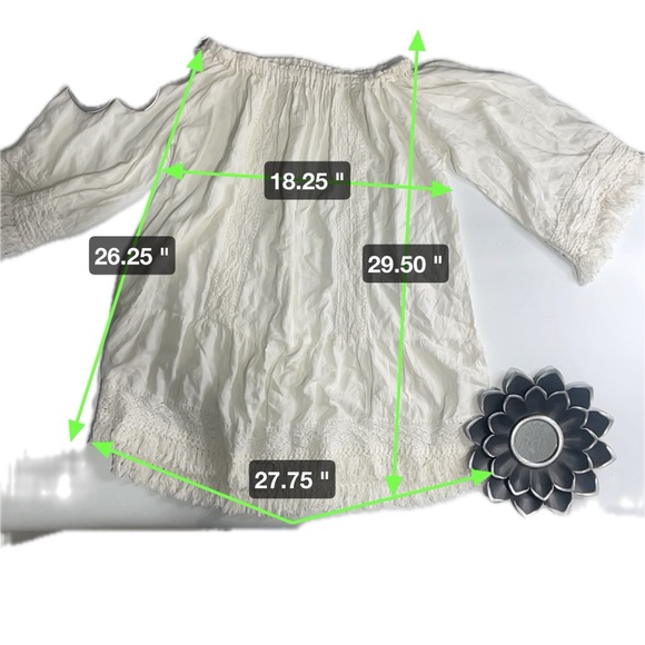 vintage miss june paris boho chic fringe off shoulder fringe top - Picture 13 of 14